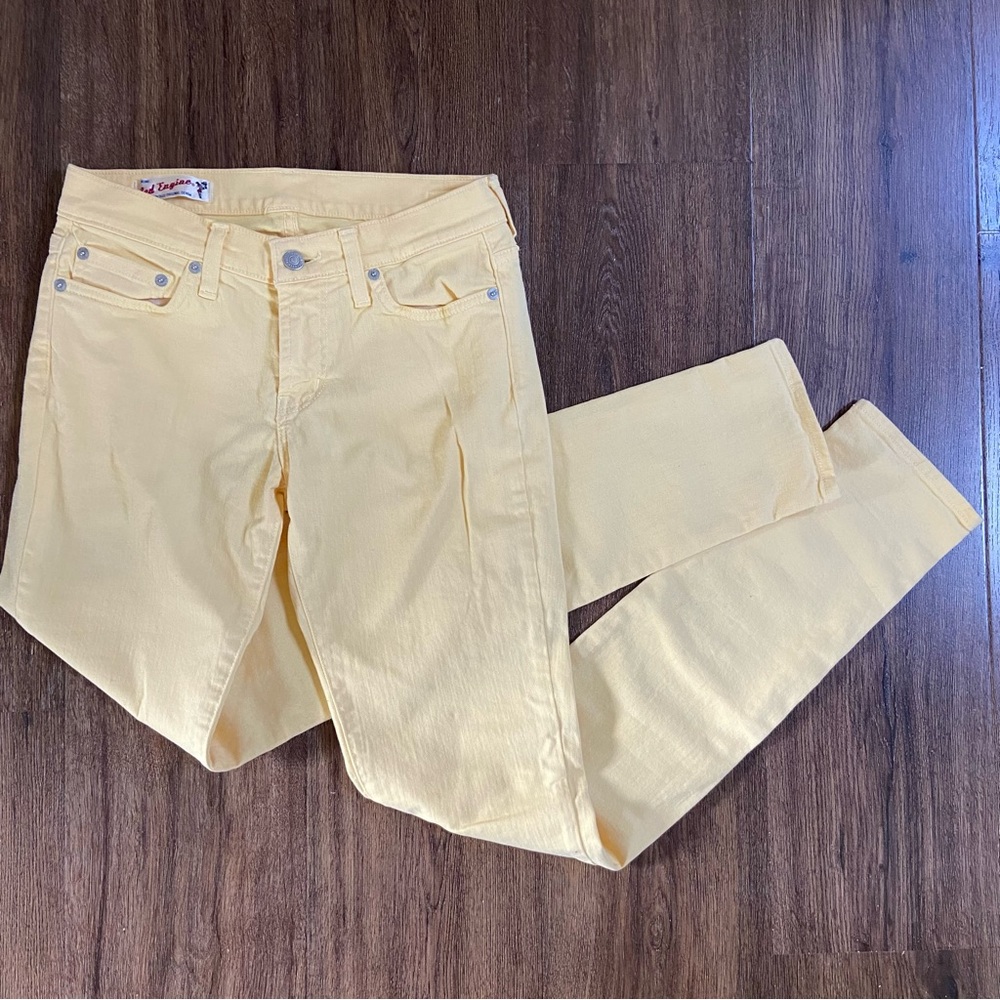 Red Engine Light Yellow Jeans